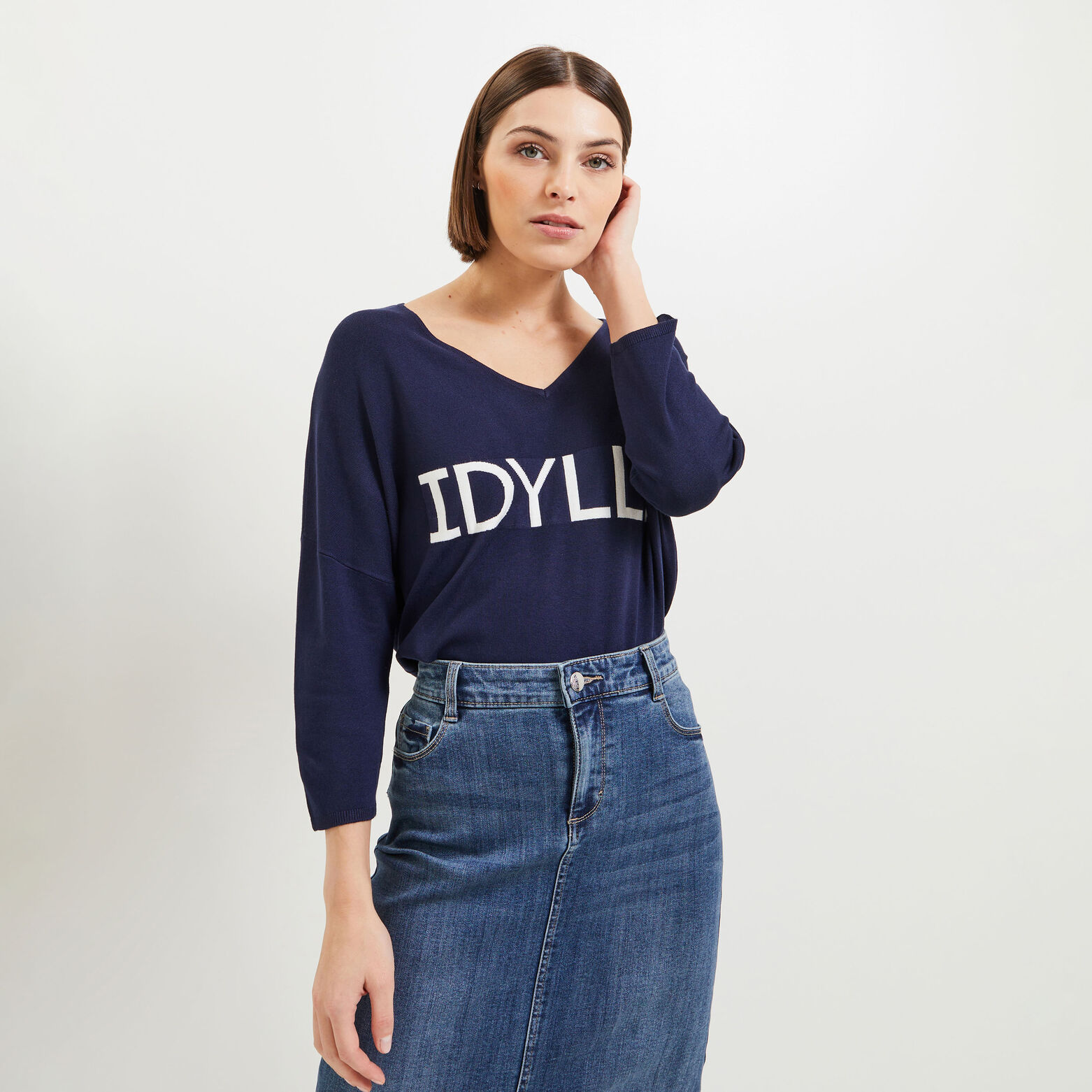 Pull message femme