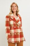 Manteau à carreaux femme