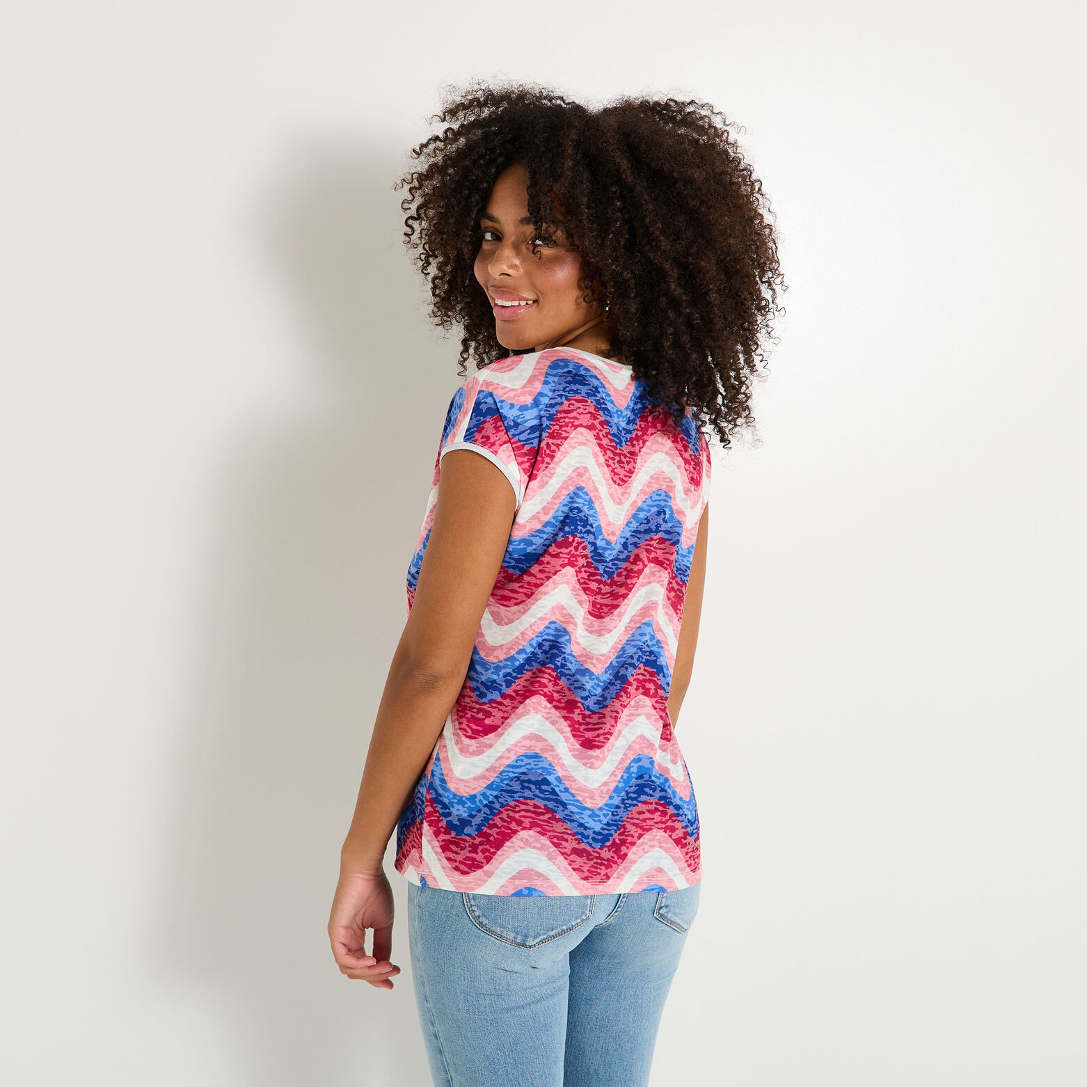 T-shirt col V femme