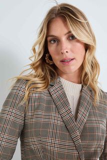 Blazer à carreaux femme