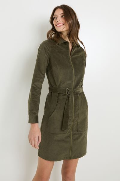 Robe col chemise femme