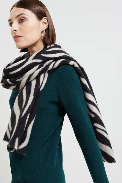 Echarpe zébrée femme
