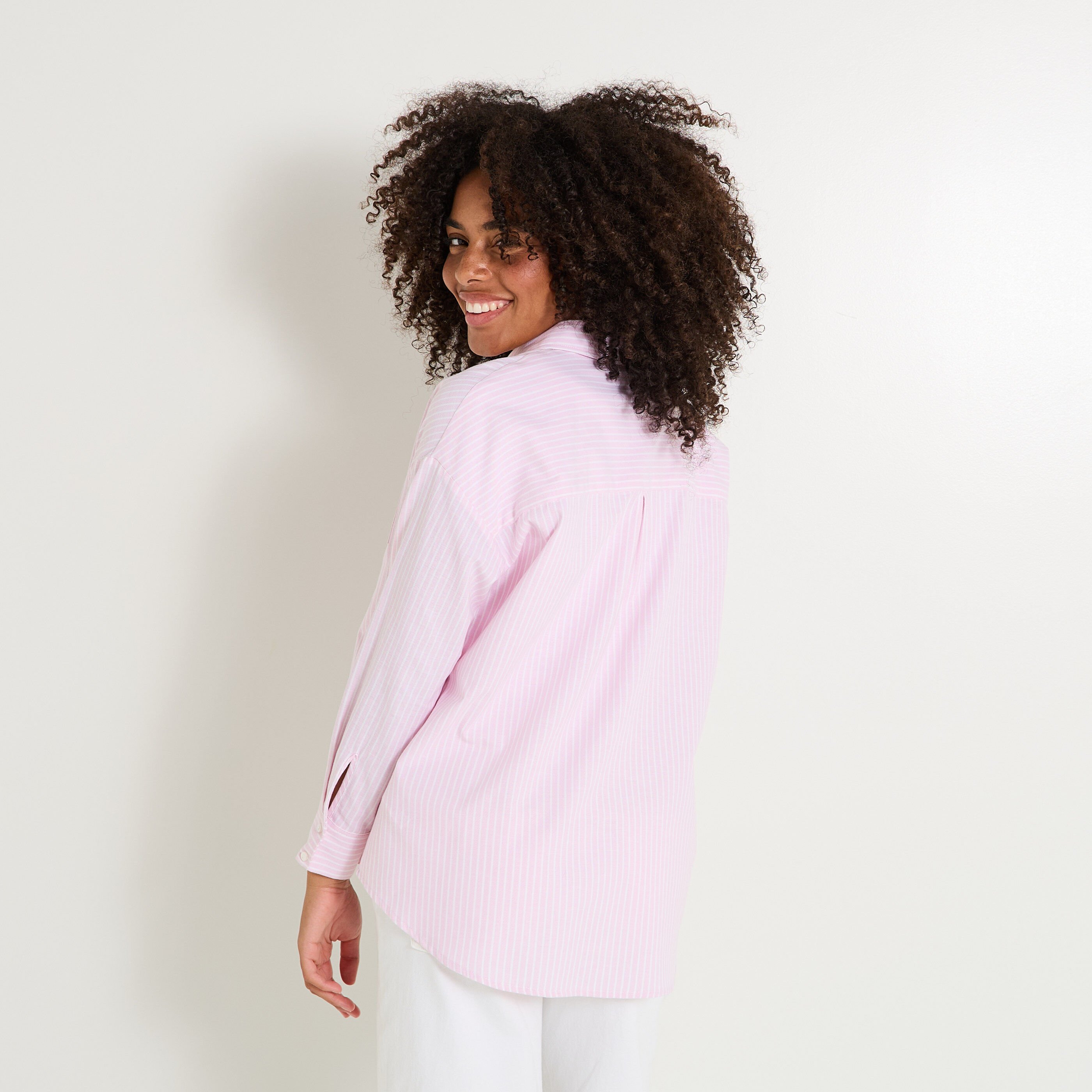Chemise oversize ray&eacute;e femme