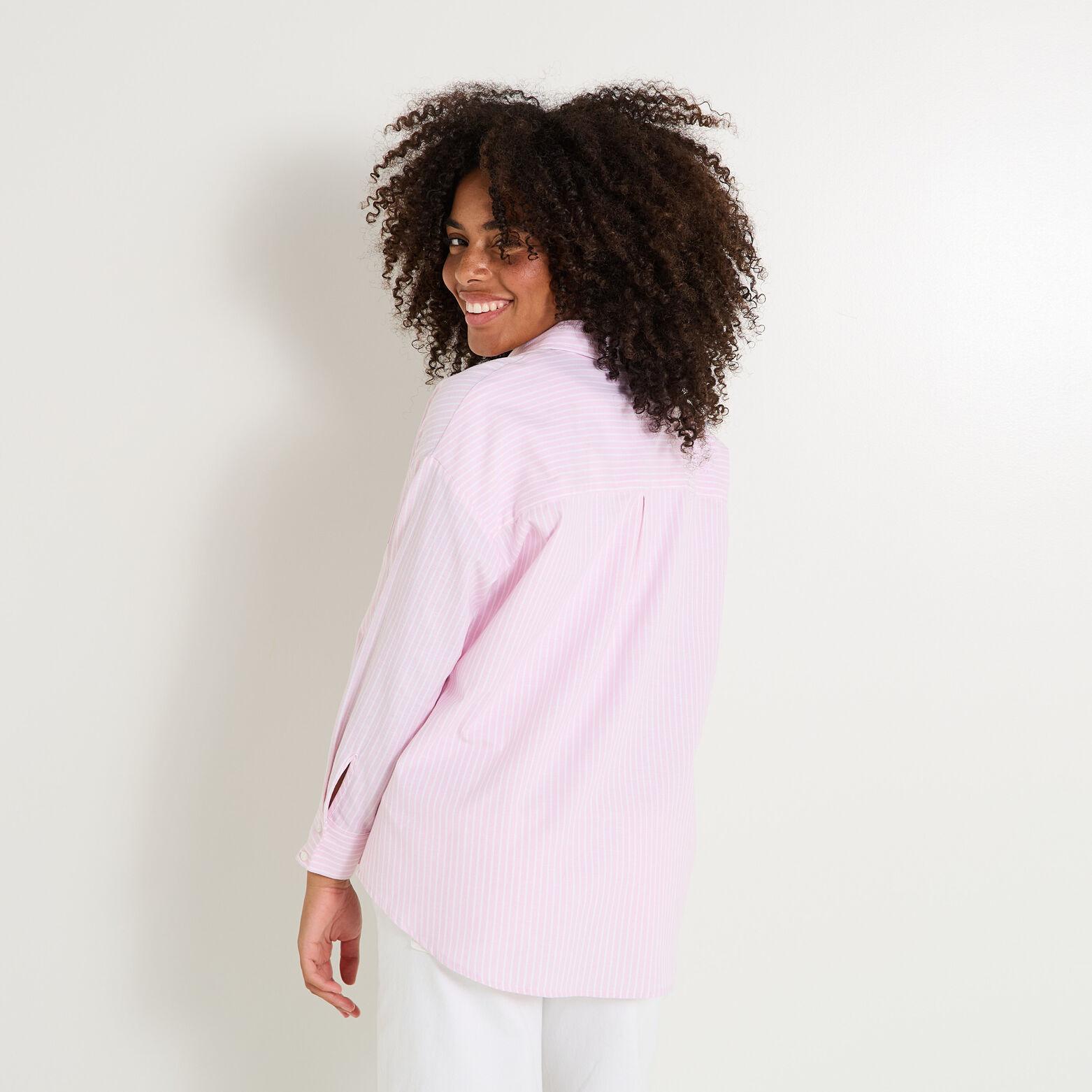 Chemise oversize rayée femme