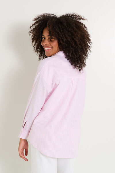 Chemise oversize rayée femme