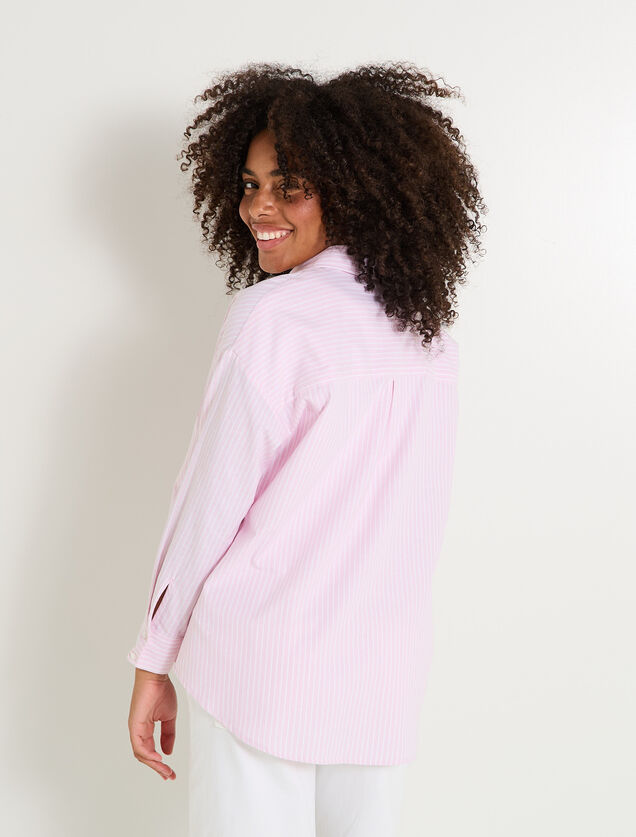 Chemise oversize rayée femme