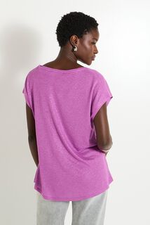 T-shirt en lin mélangé femme