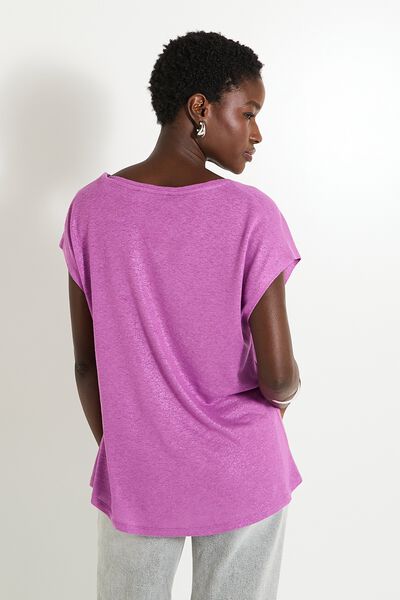 T-shirt en lin mélangé femme