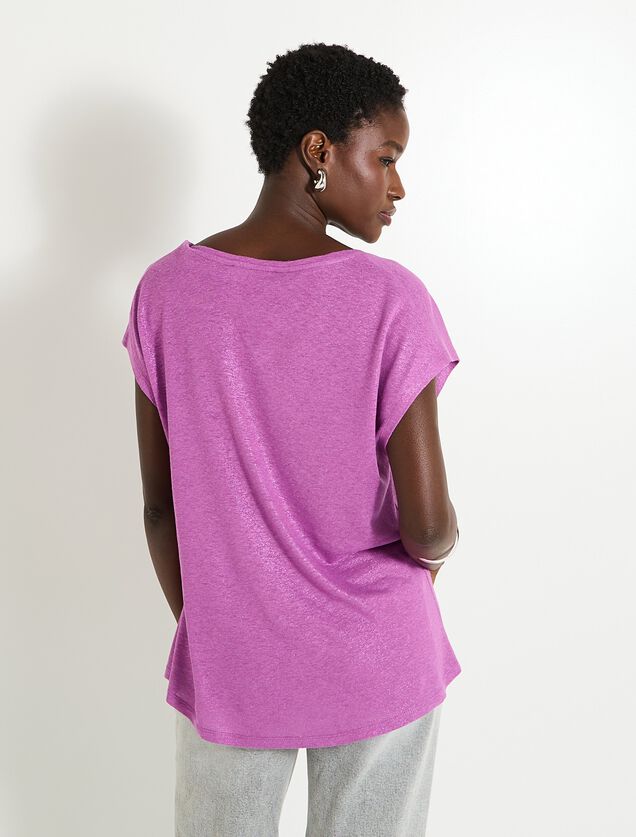T-shirt en lin mélangé femme