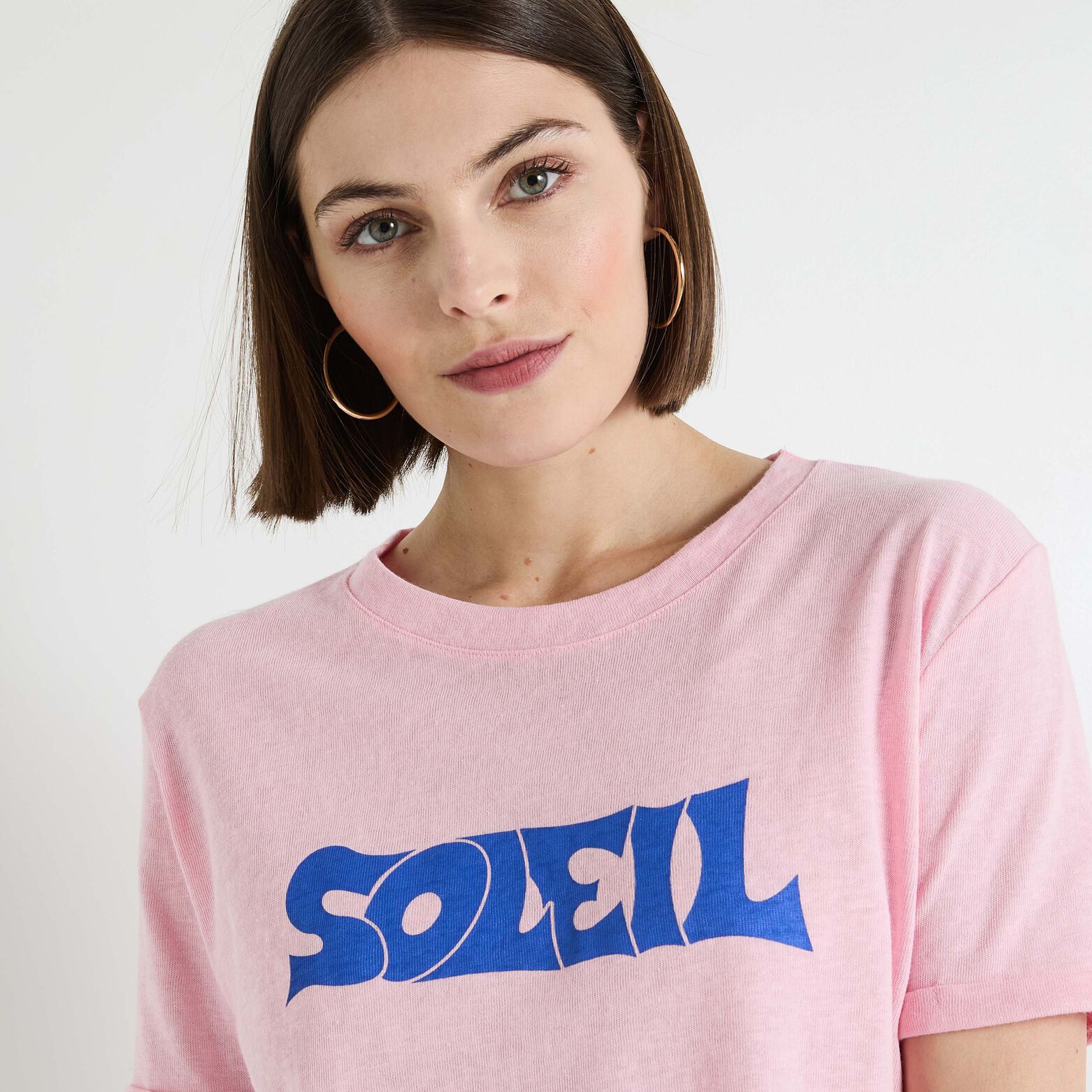 T-shirt col rond femme