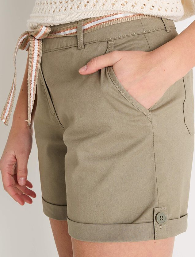 Short à revers femme