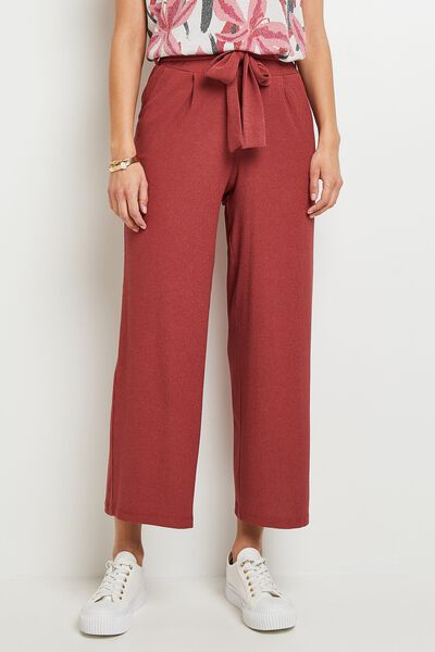 Pantalon raccourci fluide femme