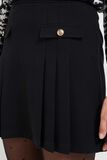 Jupe courte noire plissée femme
