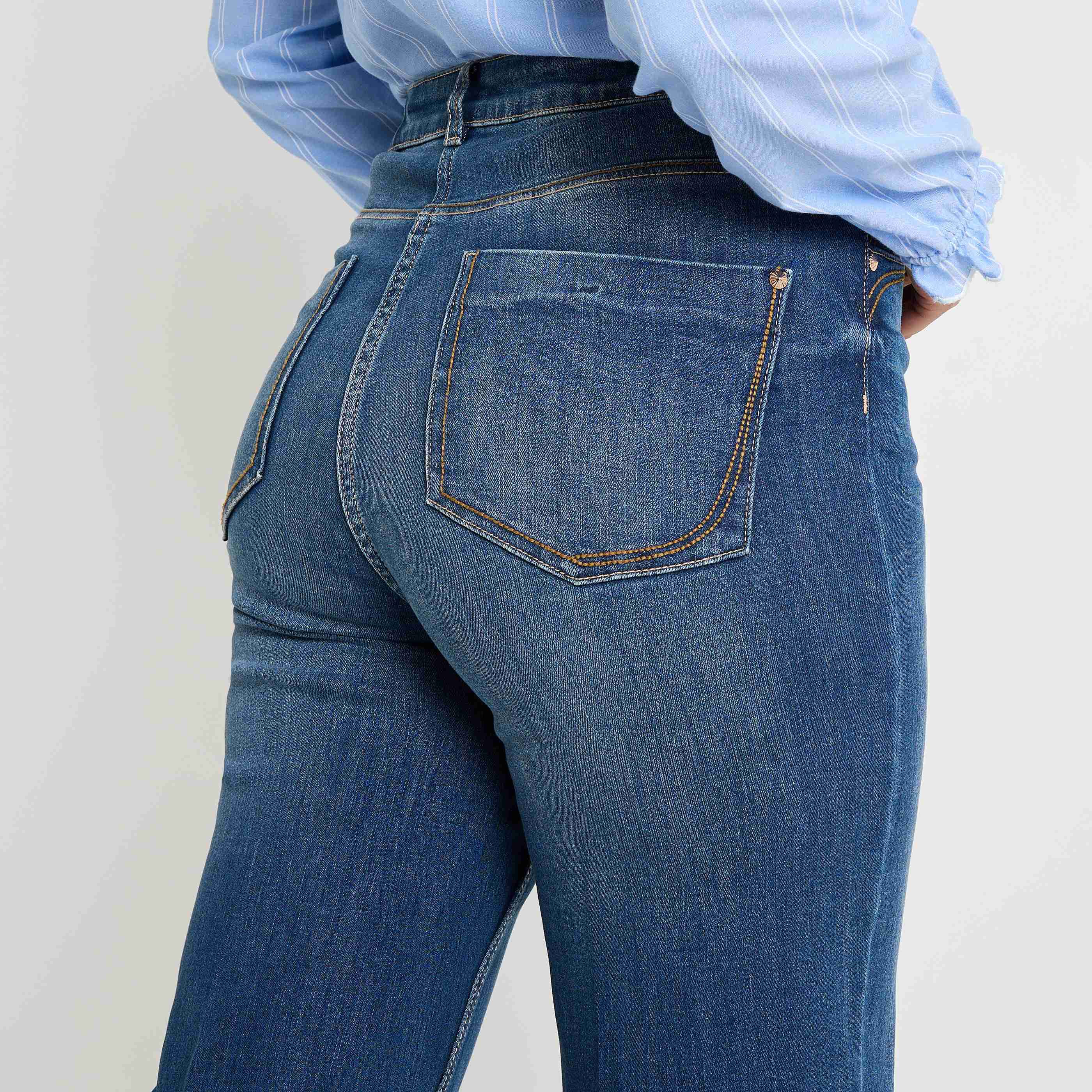 Jean large taille haute WOODSTOCK femme