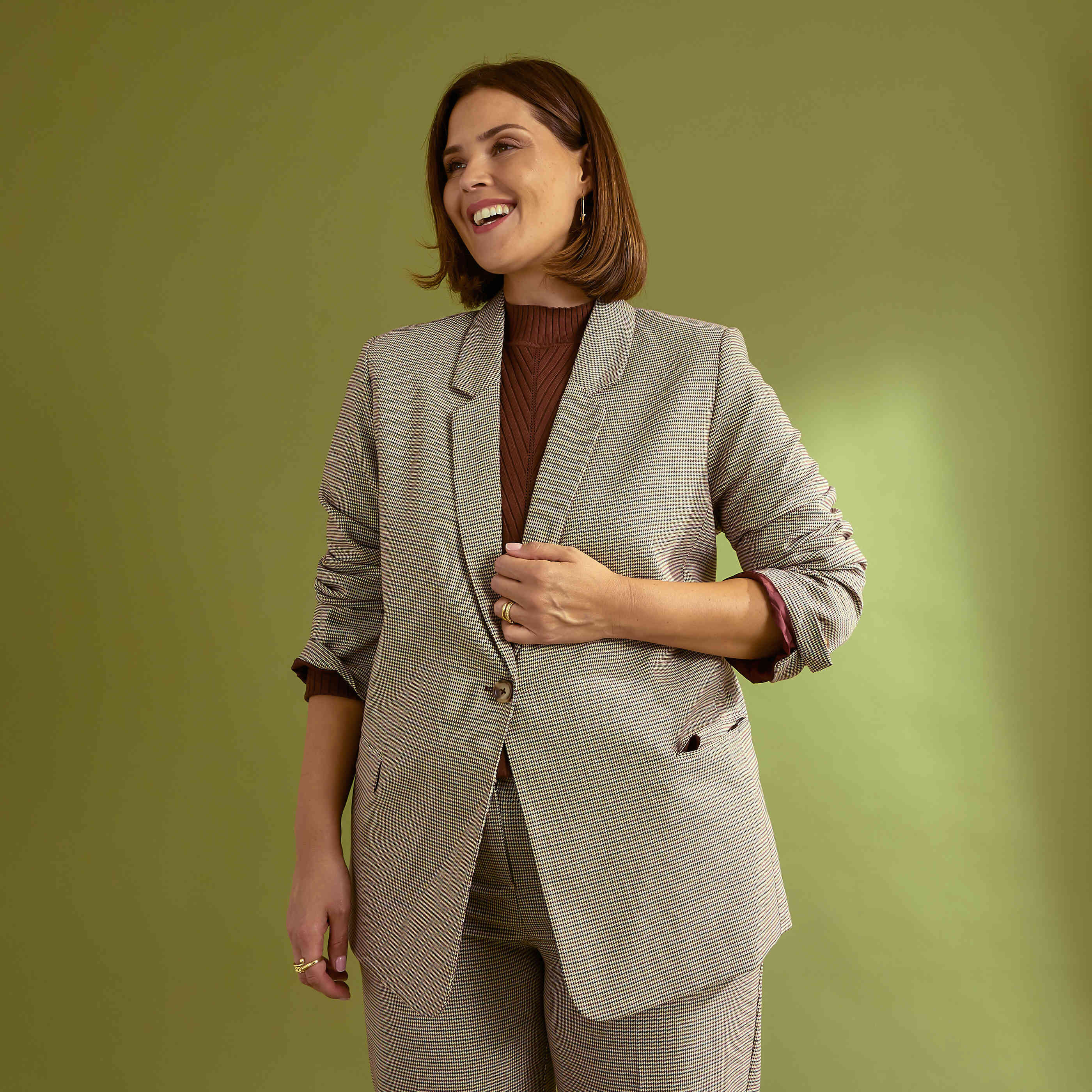 Blazer &agrave; carreaux femme       