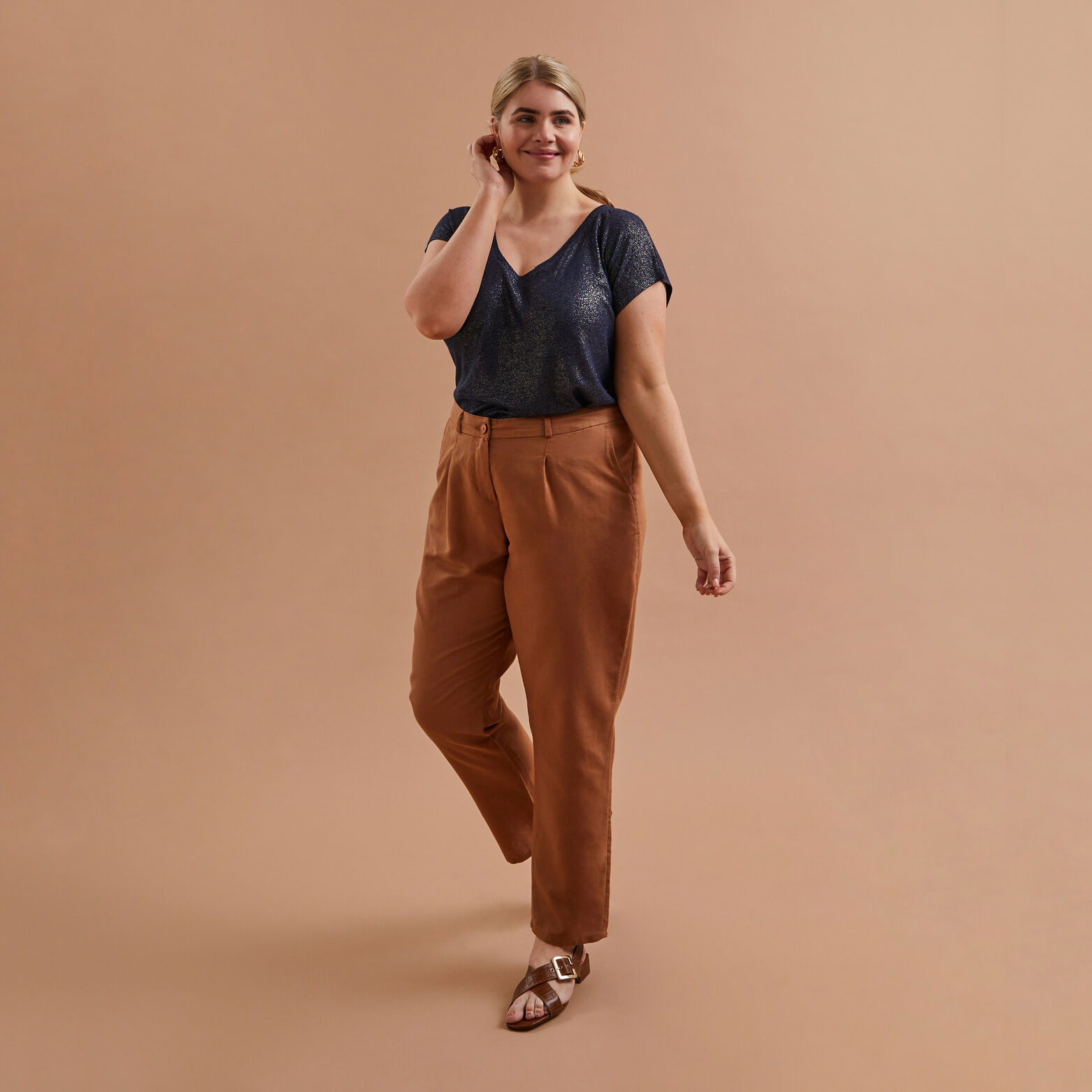 Tshirt viscose et lin femme