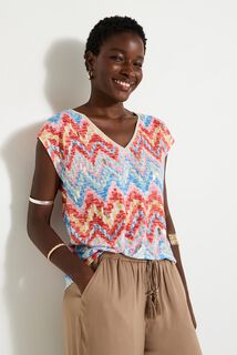 T-shirt imprimé ikat femme