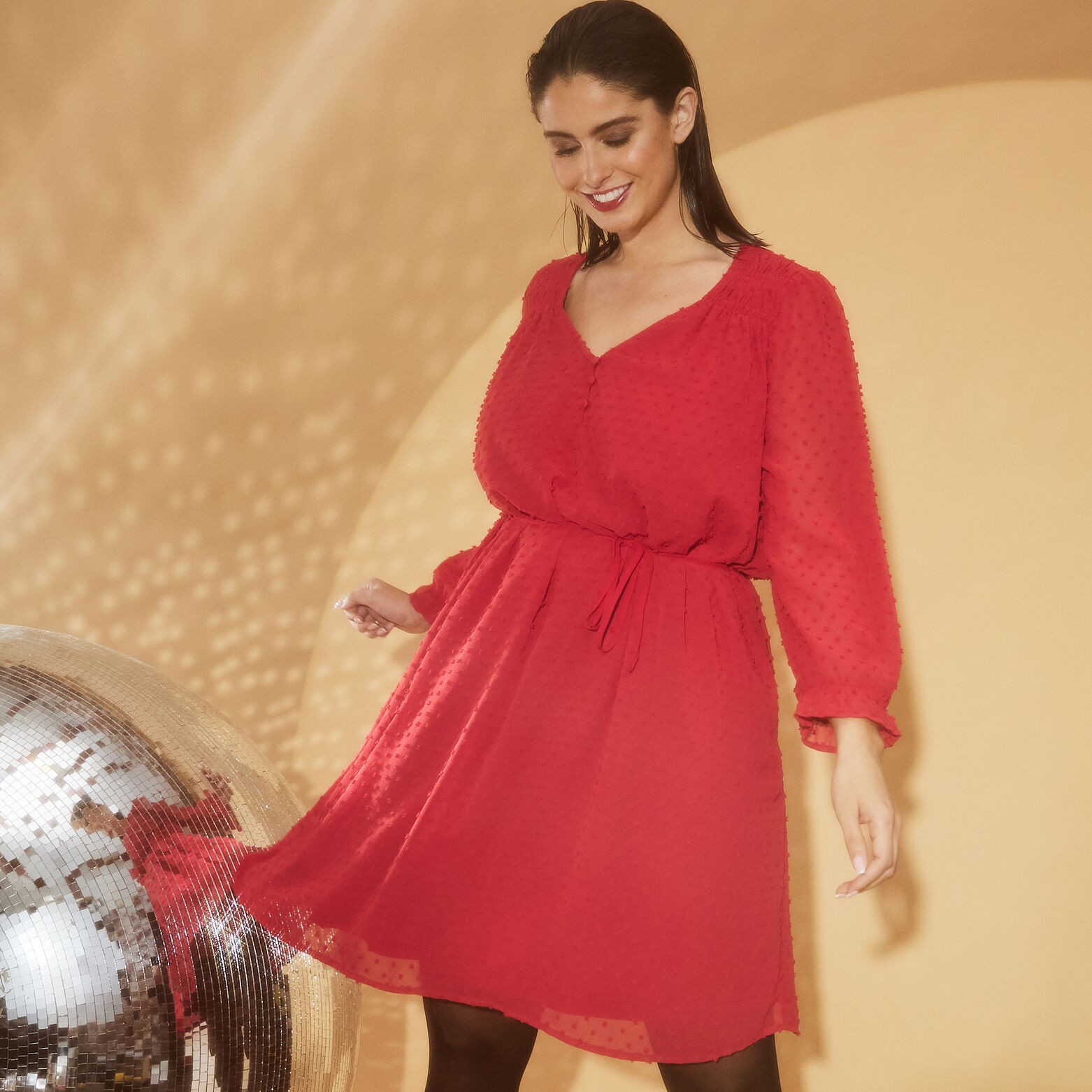 Robe plumetis femme