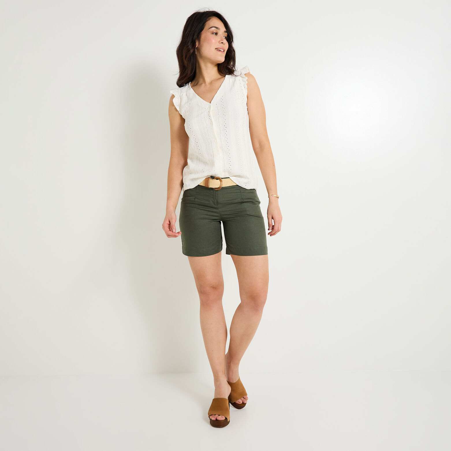 Débardeur col V femme
