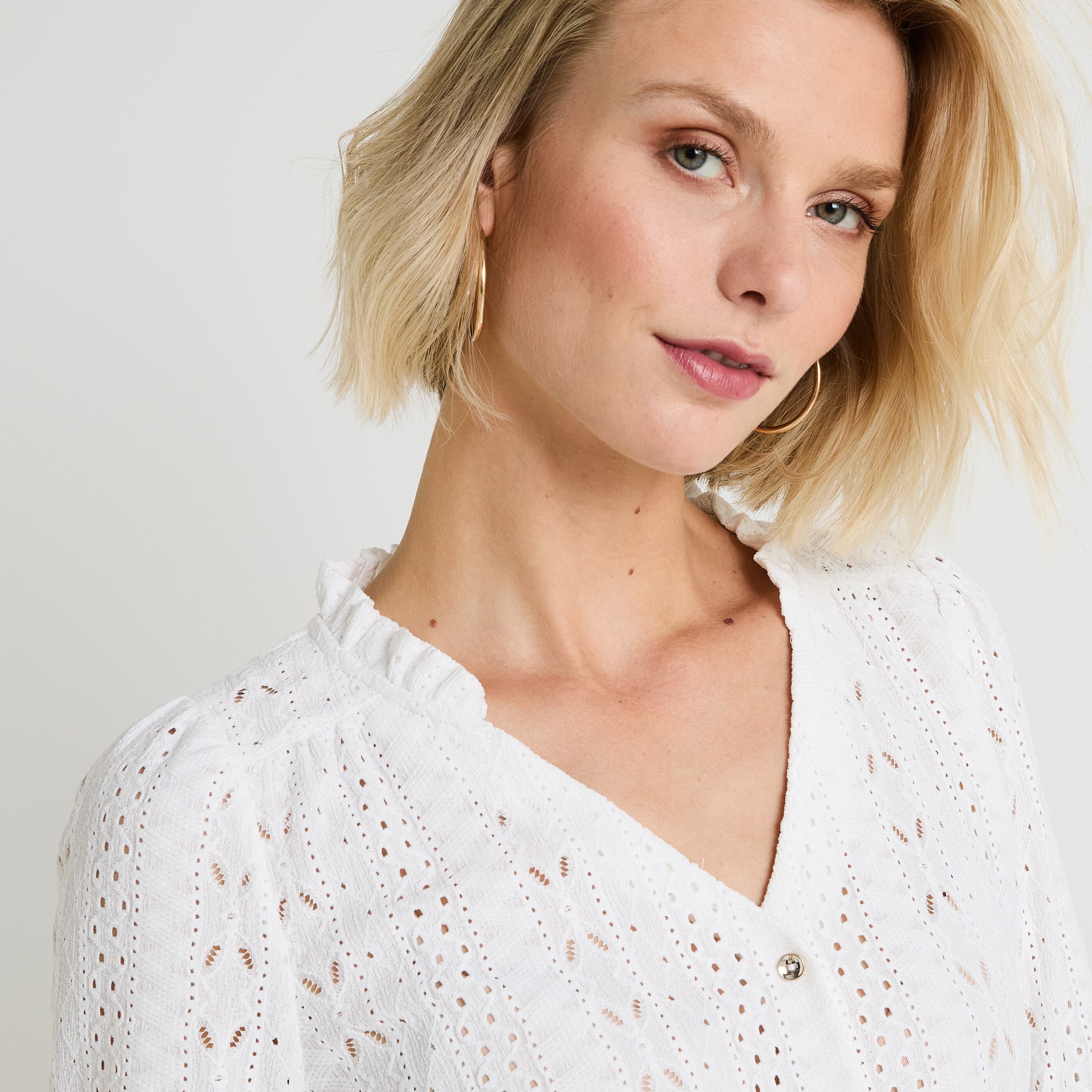 Chemisier col V femme