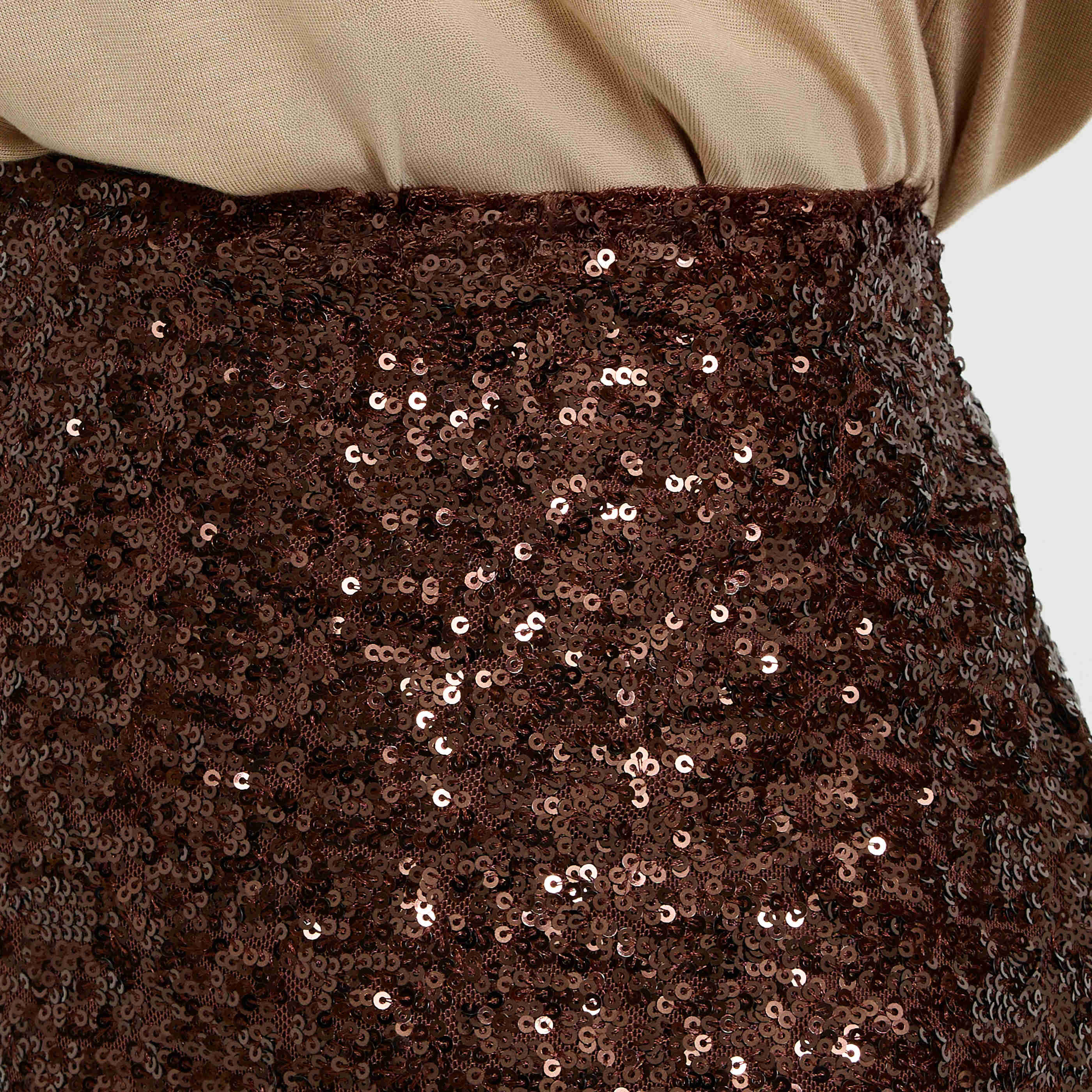 Jupe courte &agrave; sequins 
