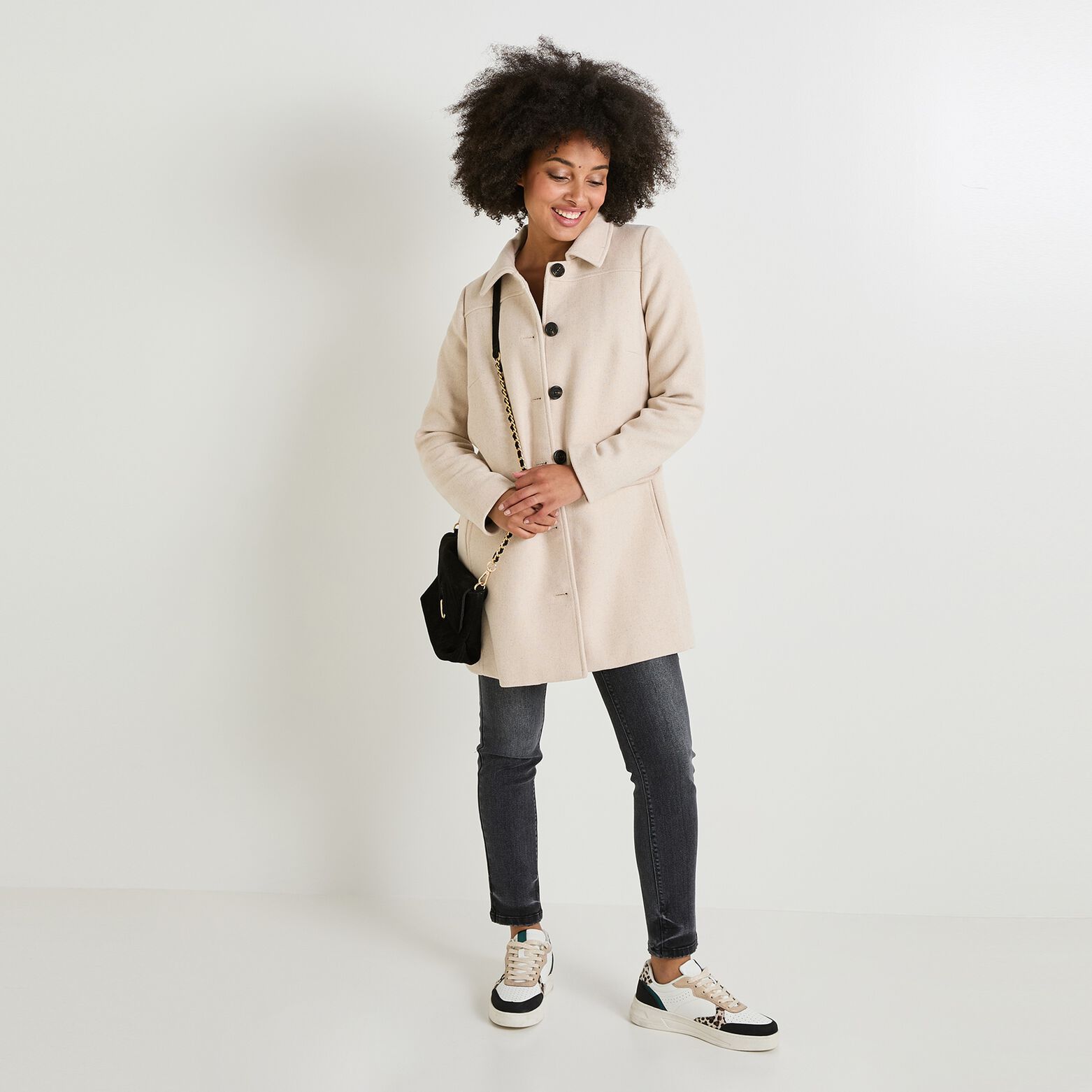 Manteau mi-long femme