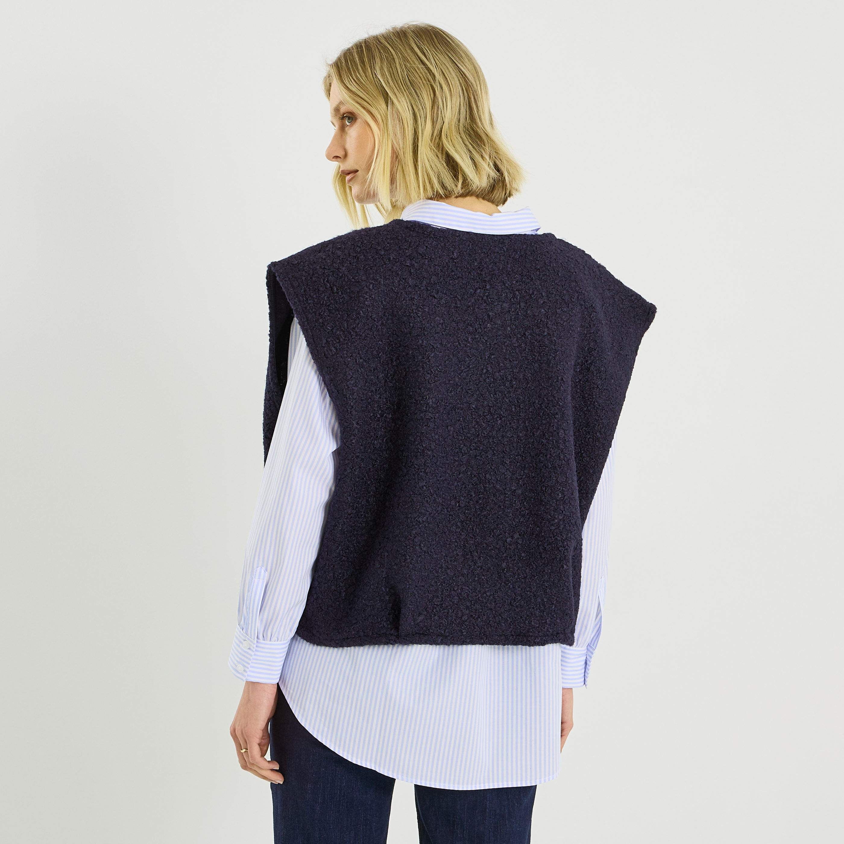 Gilet sans manches en maille femme