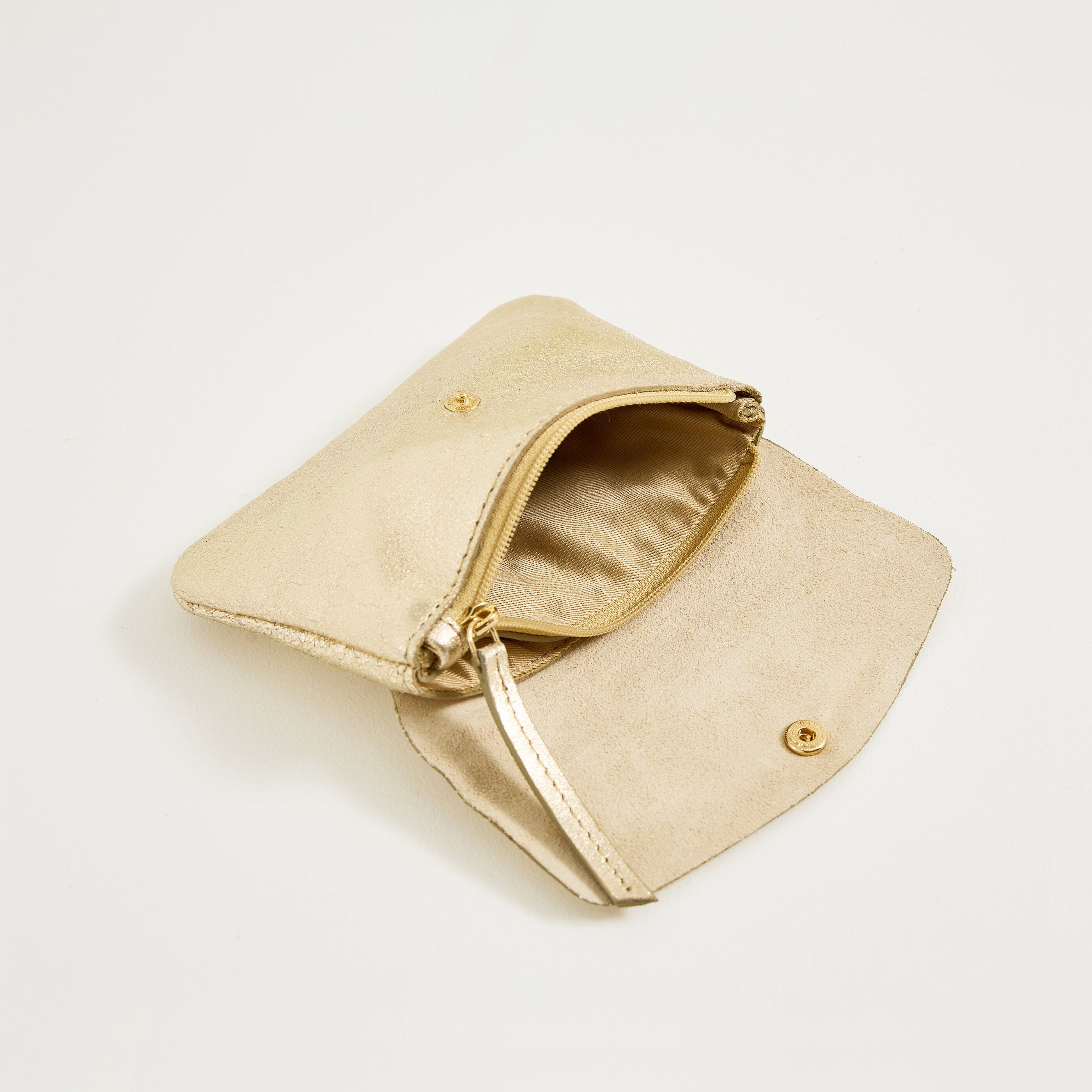 Porte-monnaie en cro&ucirc;te de cuir femme