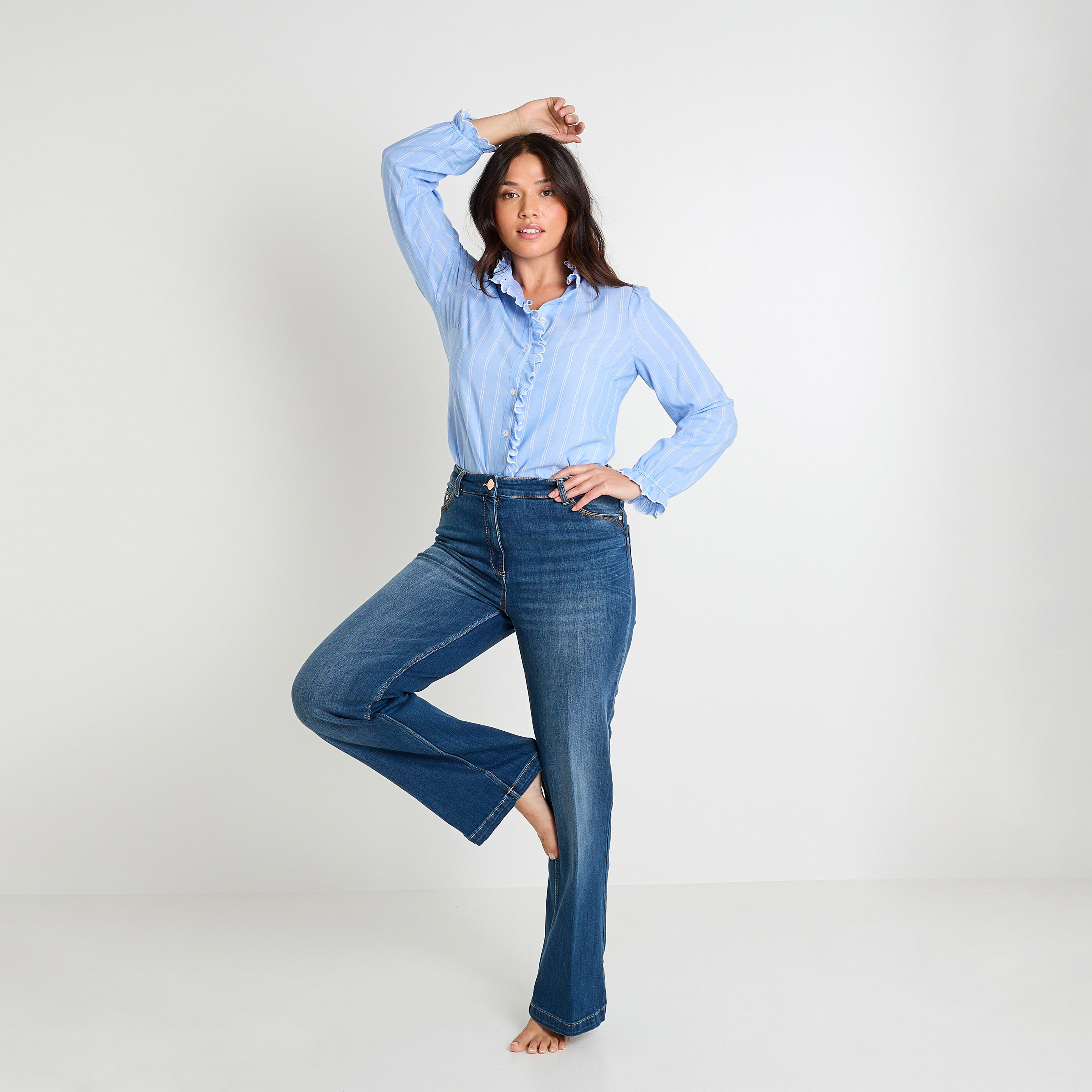 Jean creeks femme top taille haute