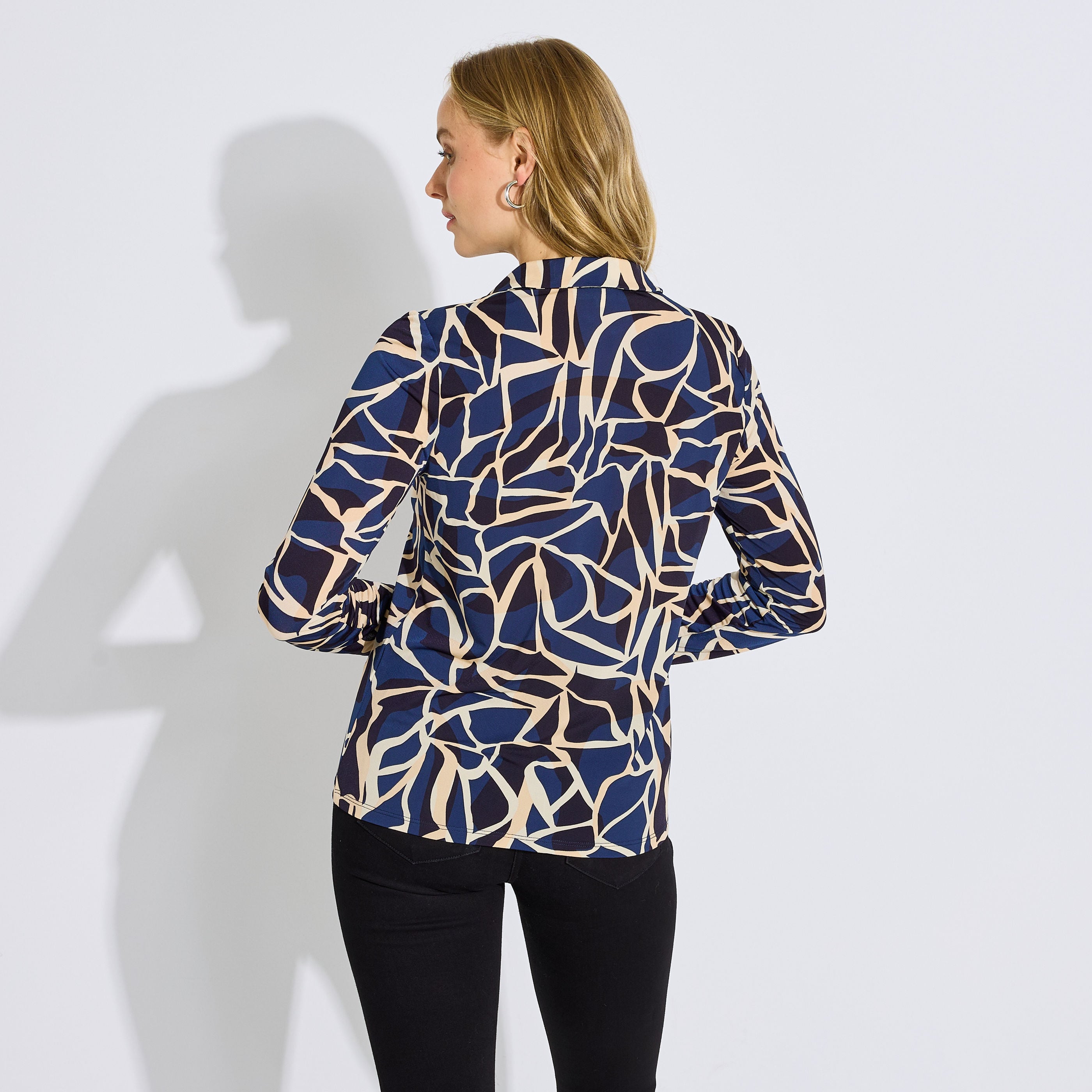 Chemise fluide imprim&eacute;e femme