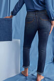 Jean raccourci taille haute femme