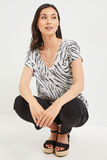 Pull manches courtes imprimé