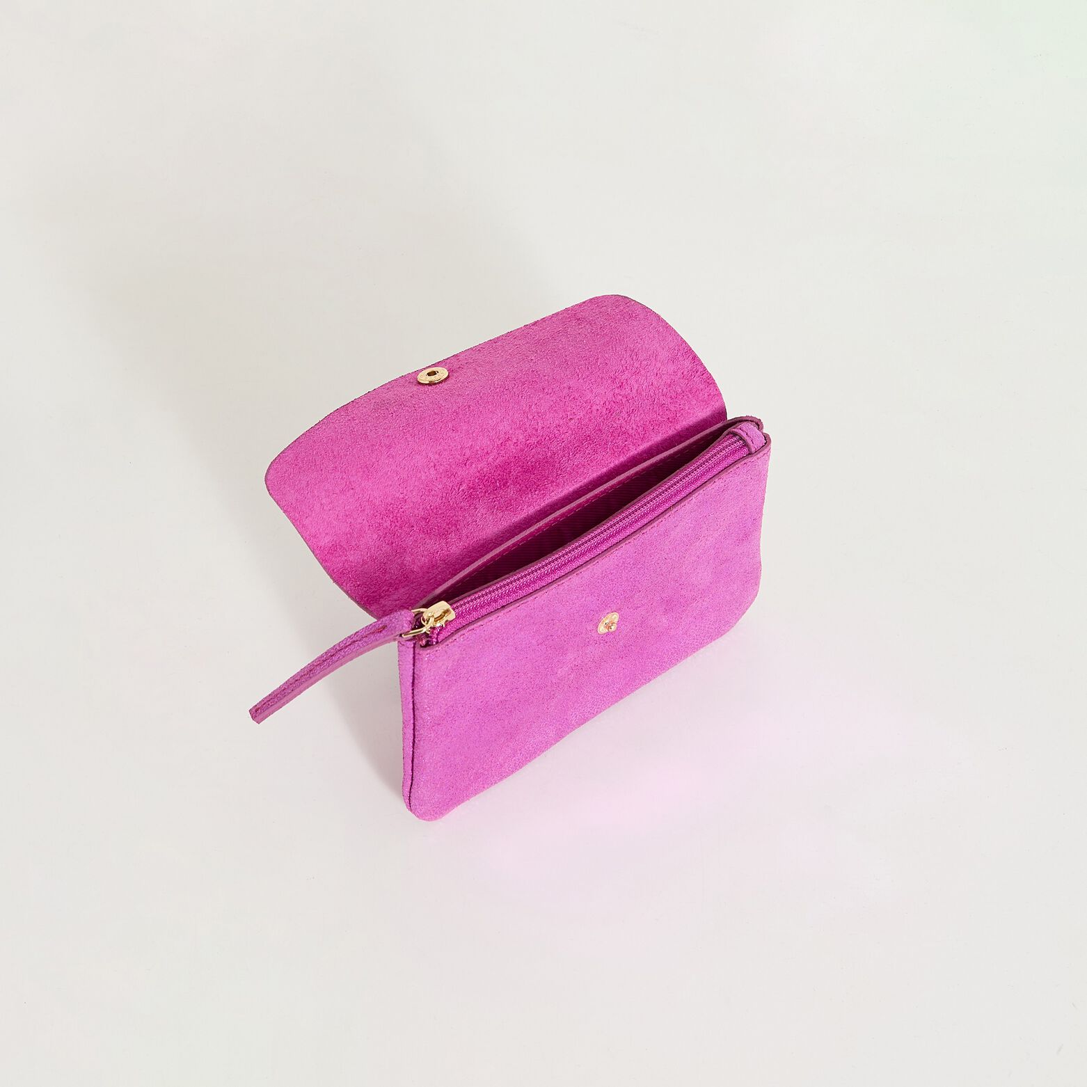 Porte-monnaie en croûte de cuir femme