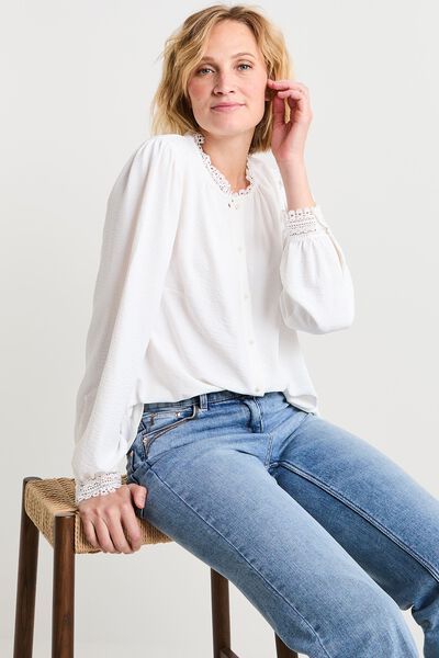 Chemisier col montant femme