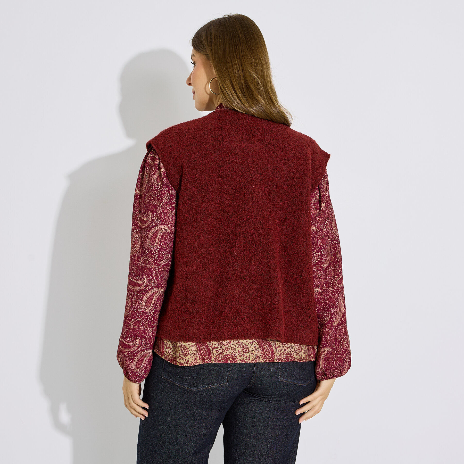 Gilet uni sans manches femme