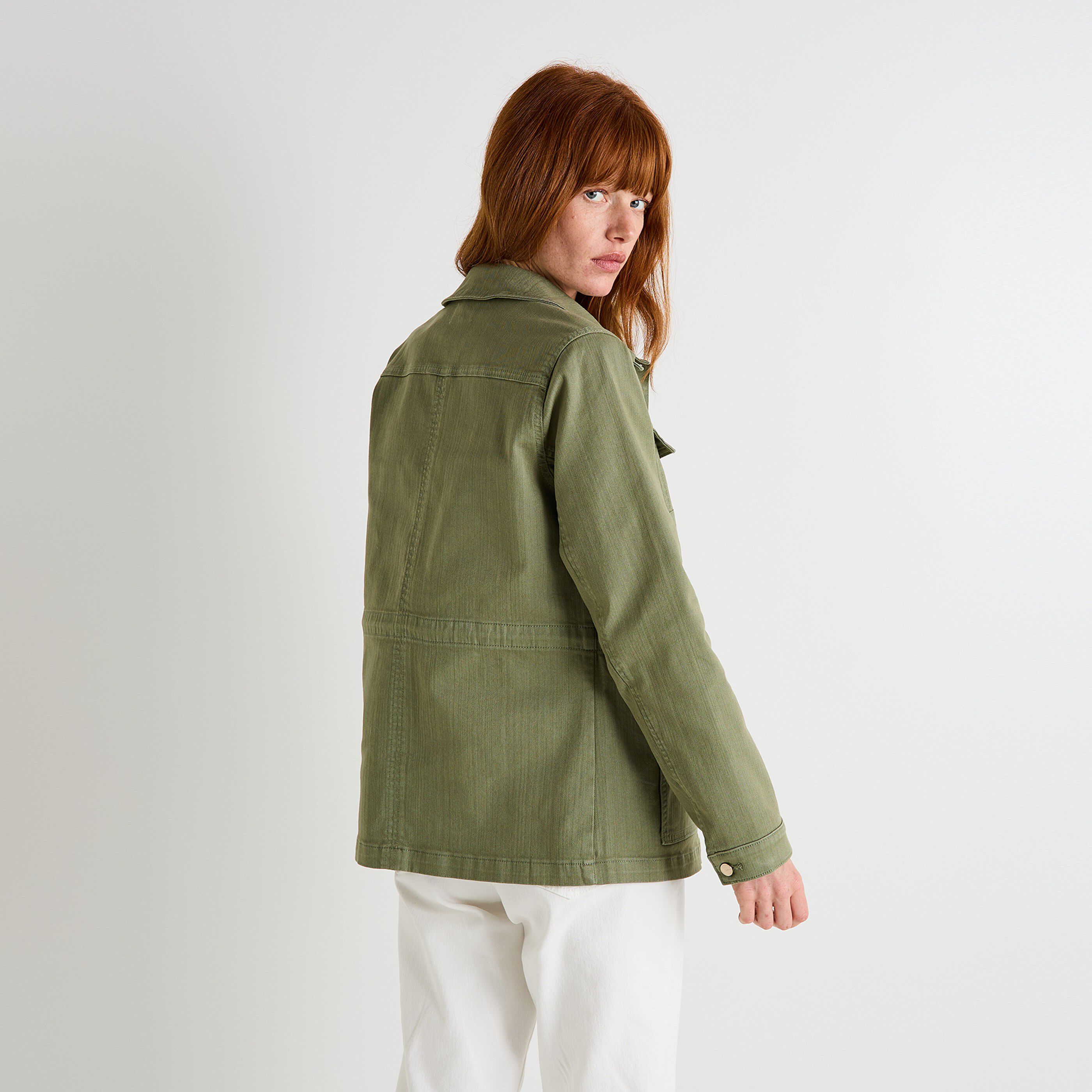 Veste saharienne denim femme