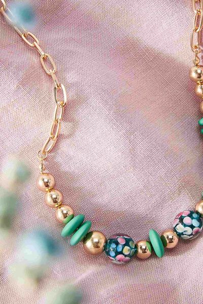 COLLIER PERLES DE VERRE PERLES MAT COATI