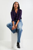Blouse à carreaux femme