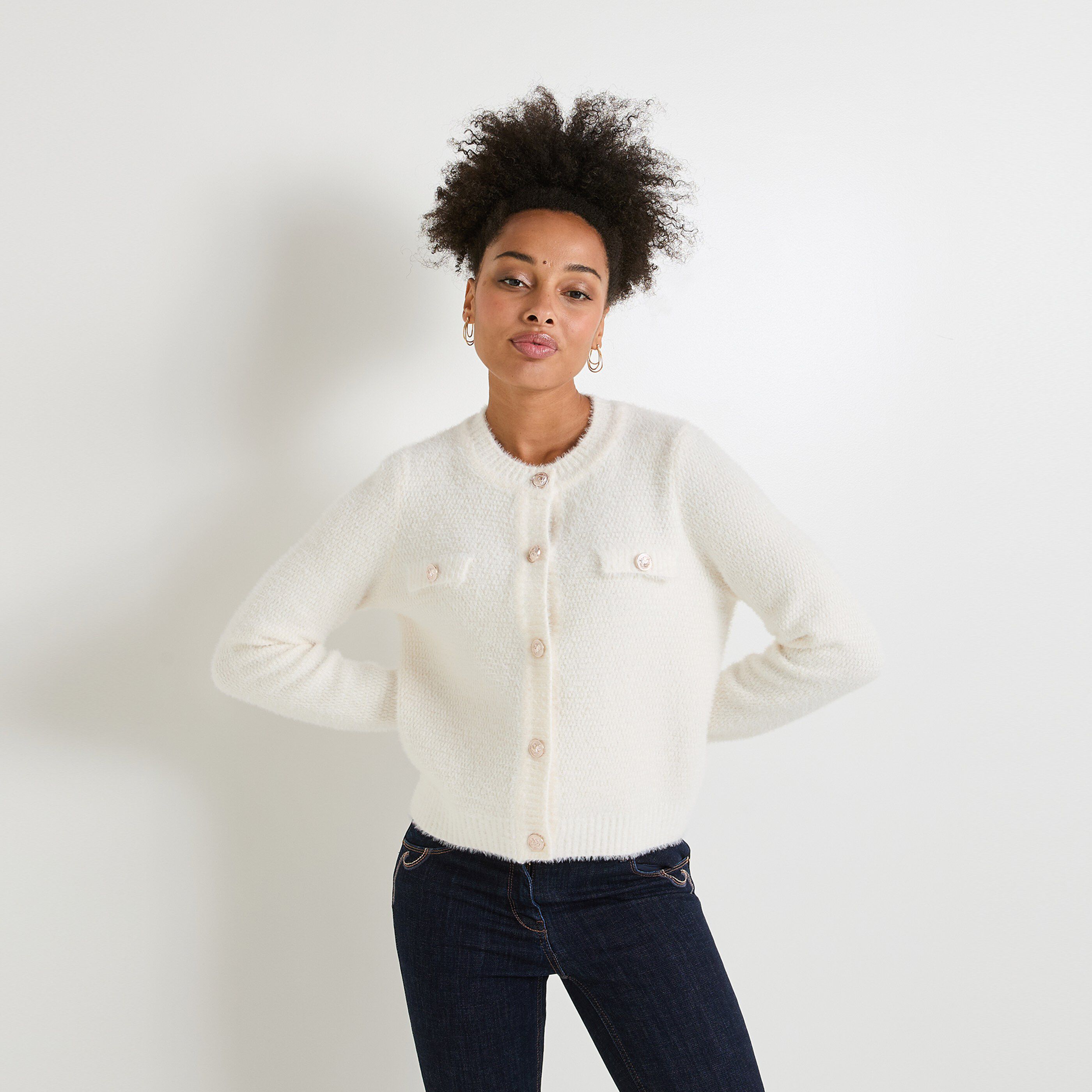 Gilet fin court femme online