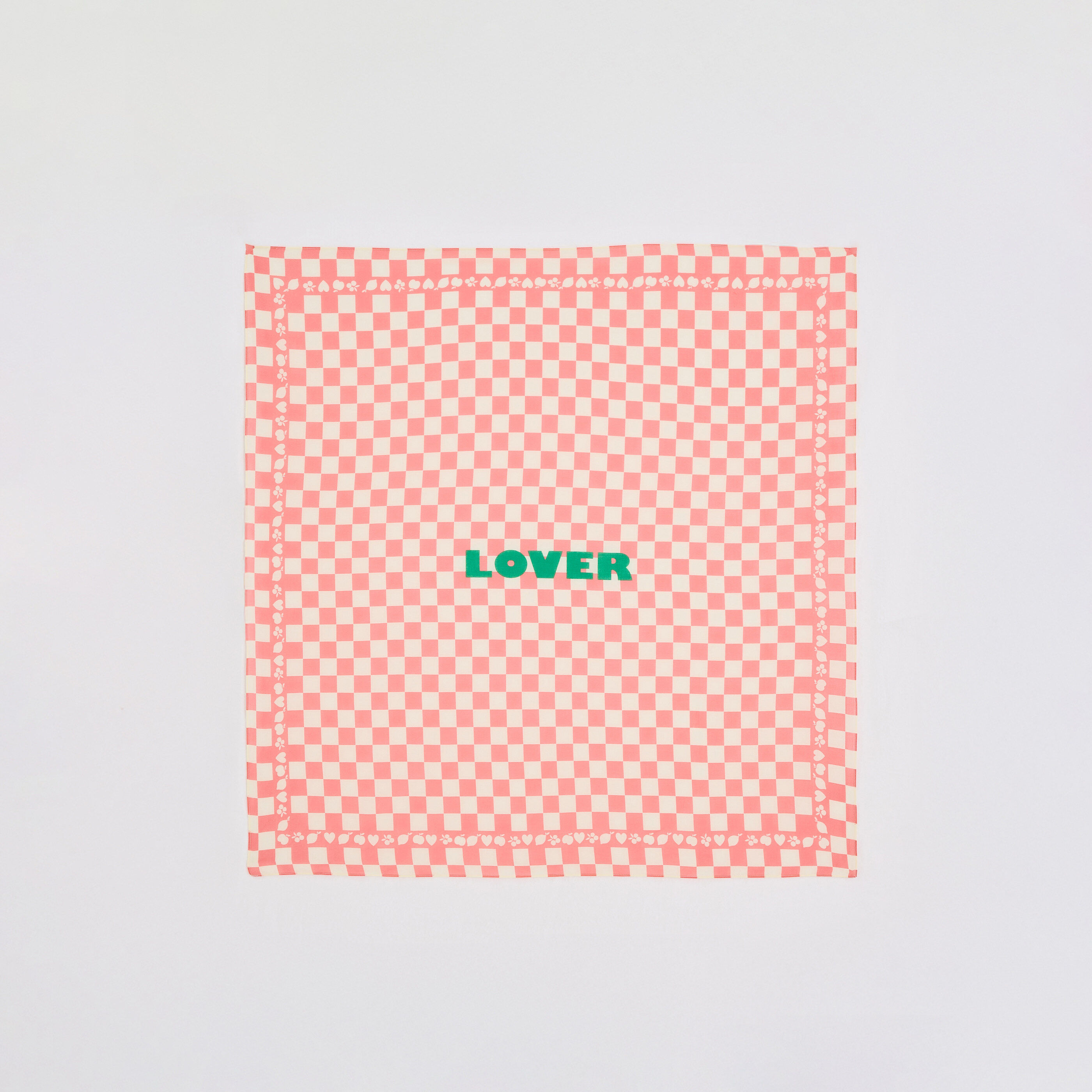 Foulard carr&eacute; &agrave; carreaux femme