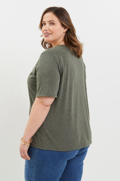 Tshirt col V femme