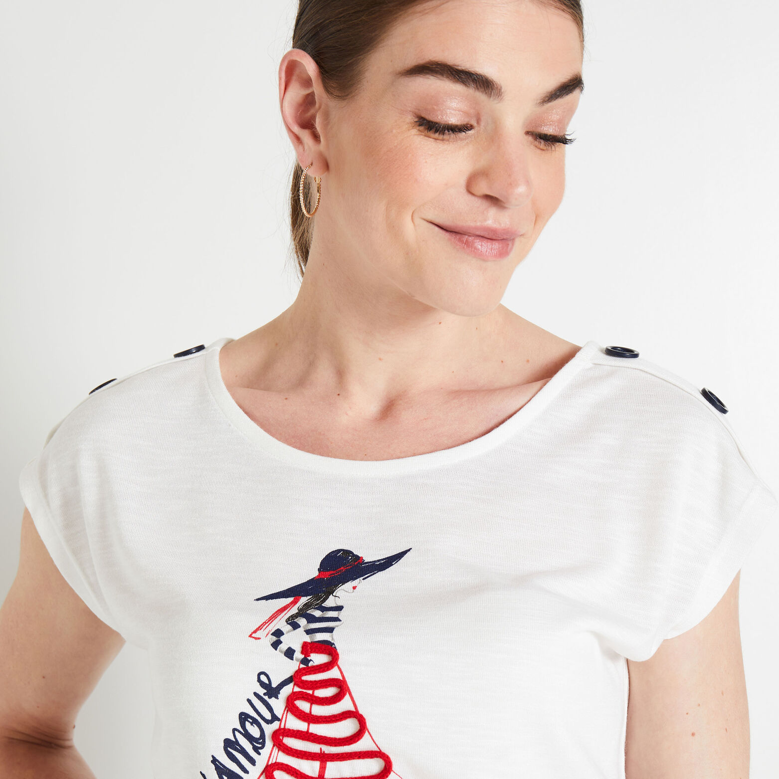 Tshirt print femme