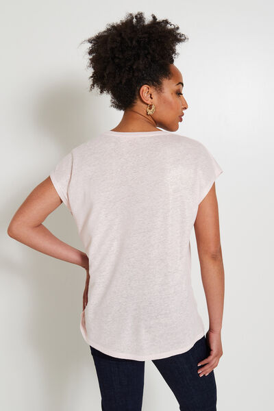 Tshirt viscose et lin femme