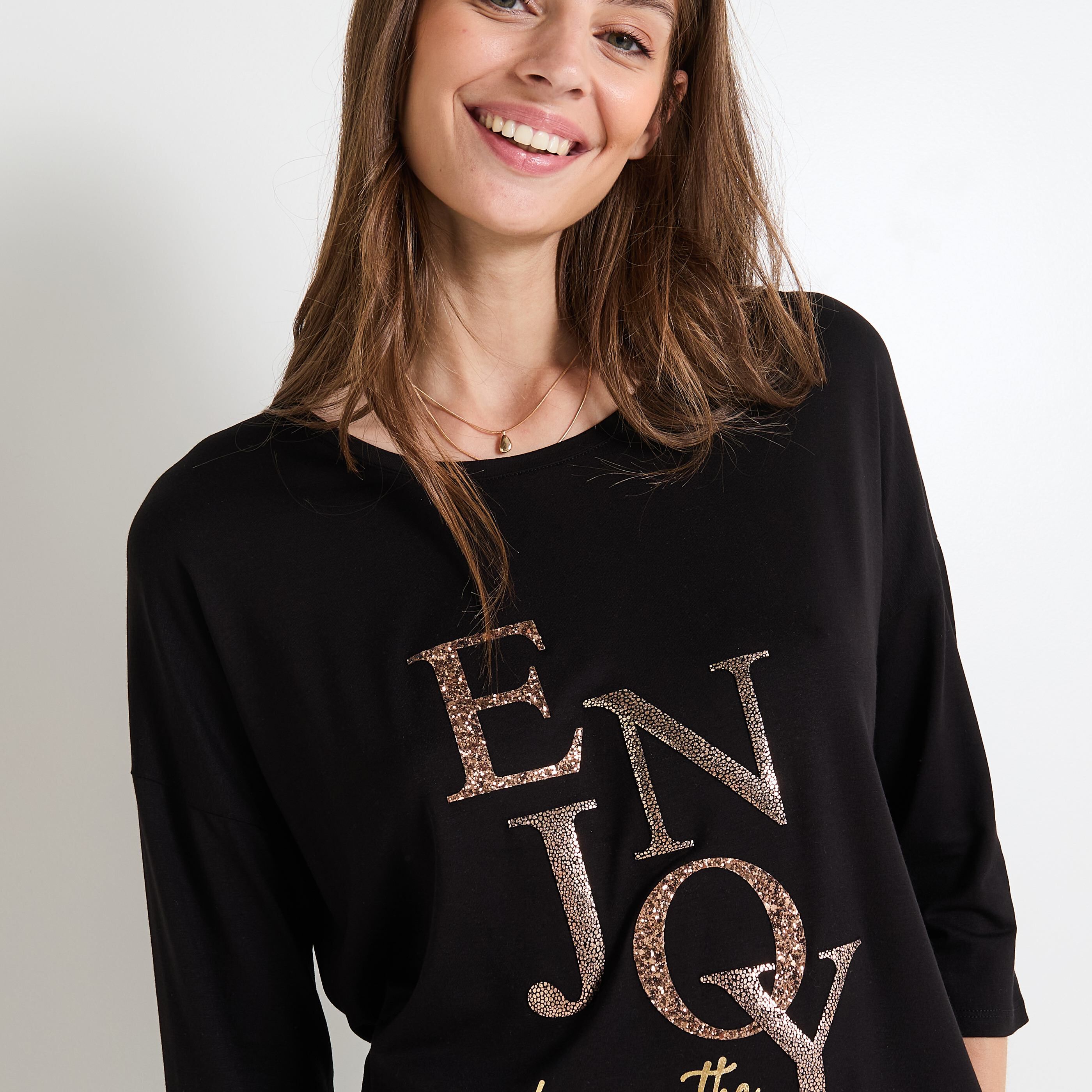 T-shirt col bateau femme