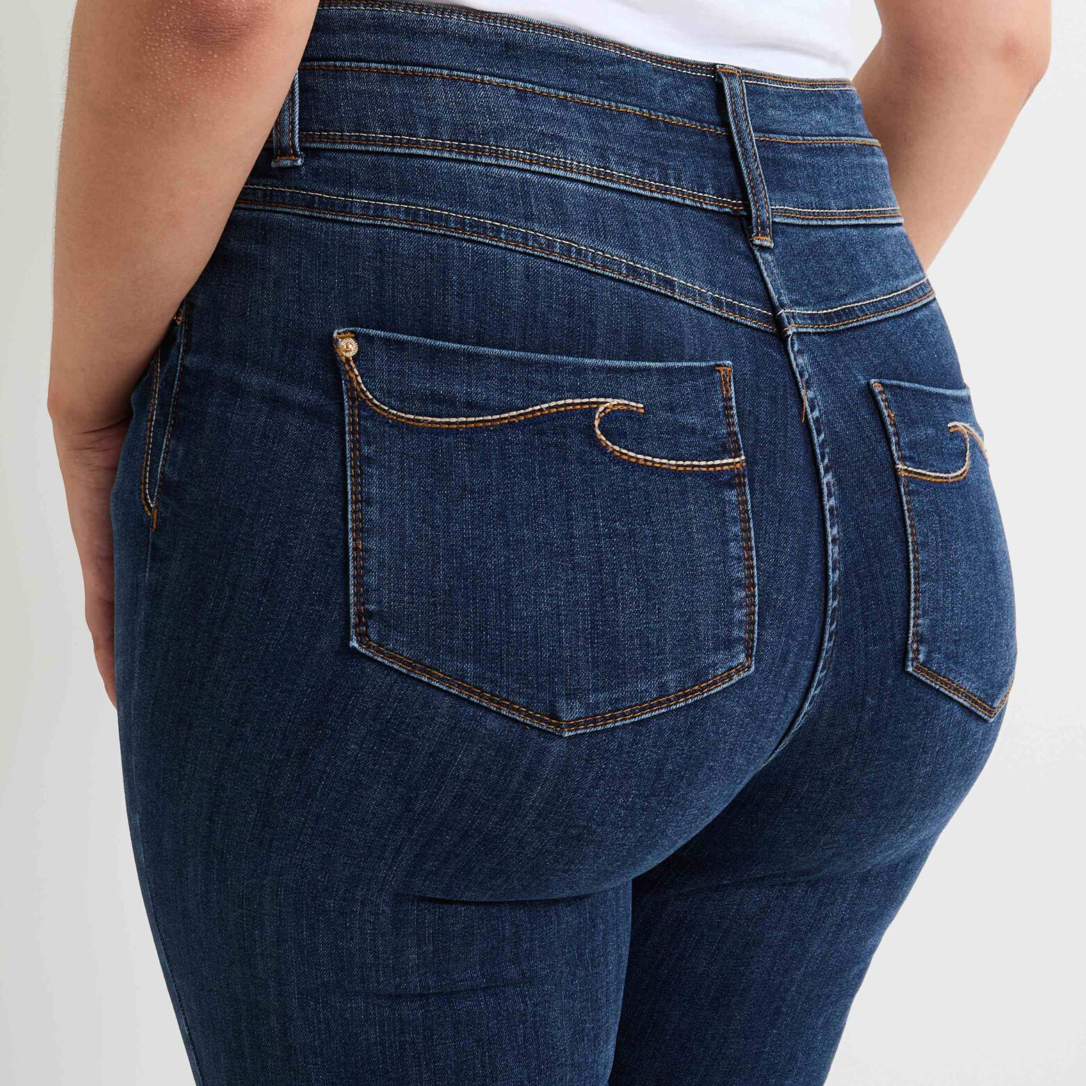 Jean raccourci taille haute HANOI femme