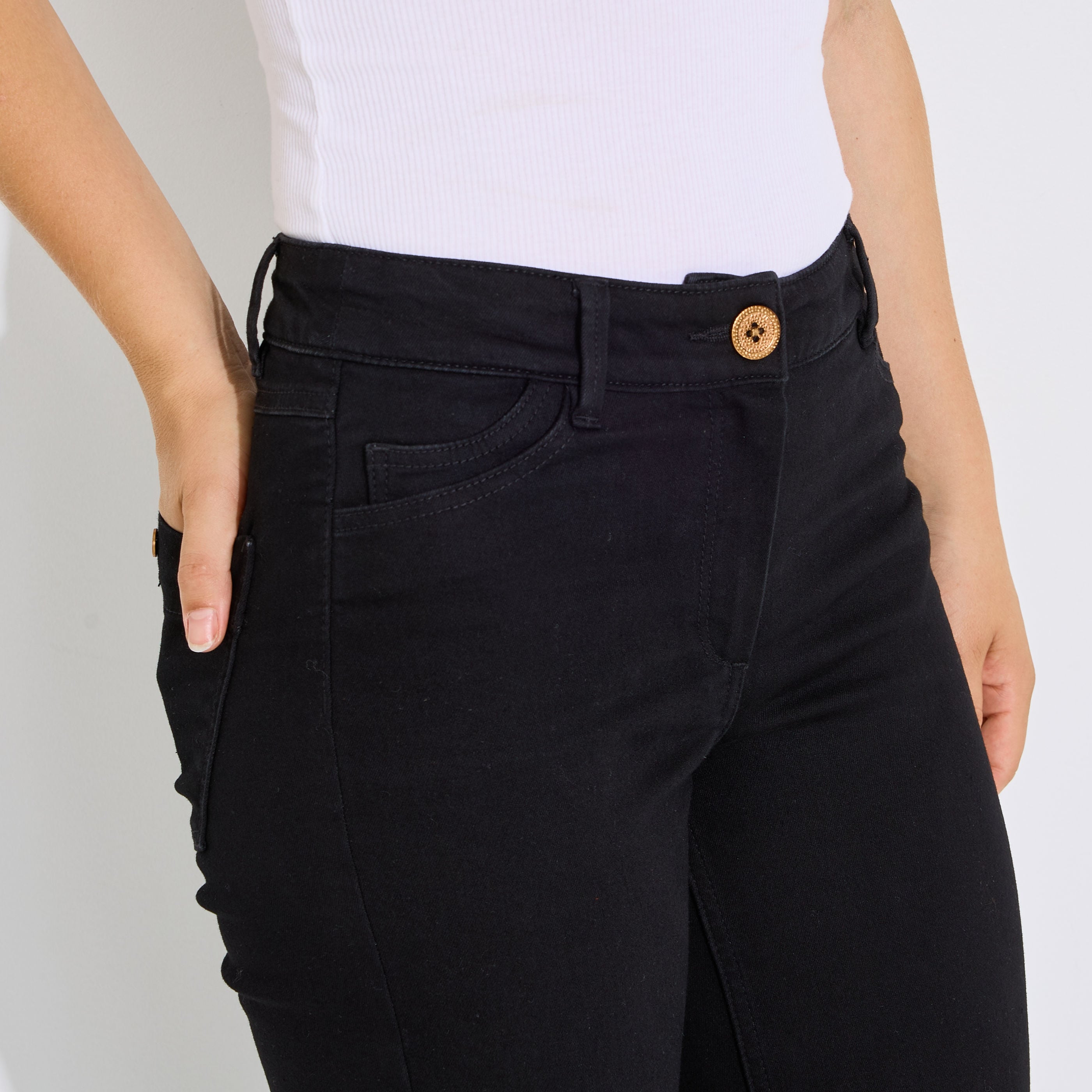 Jean flare raccourci KANSAS RF02 femme