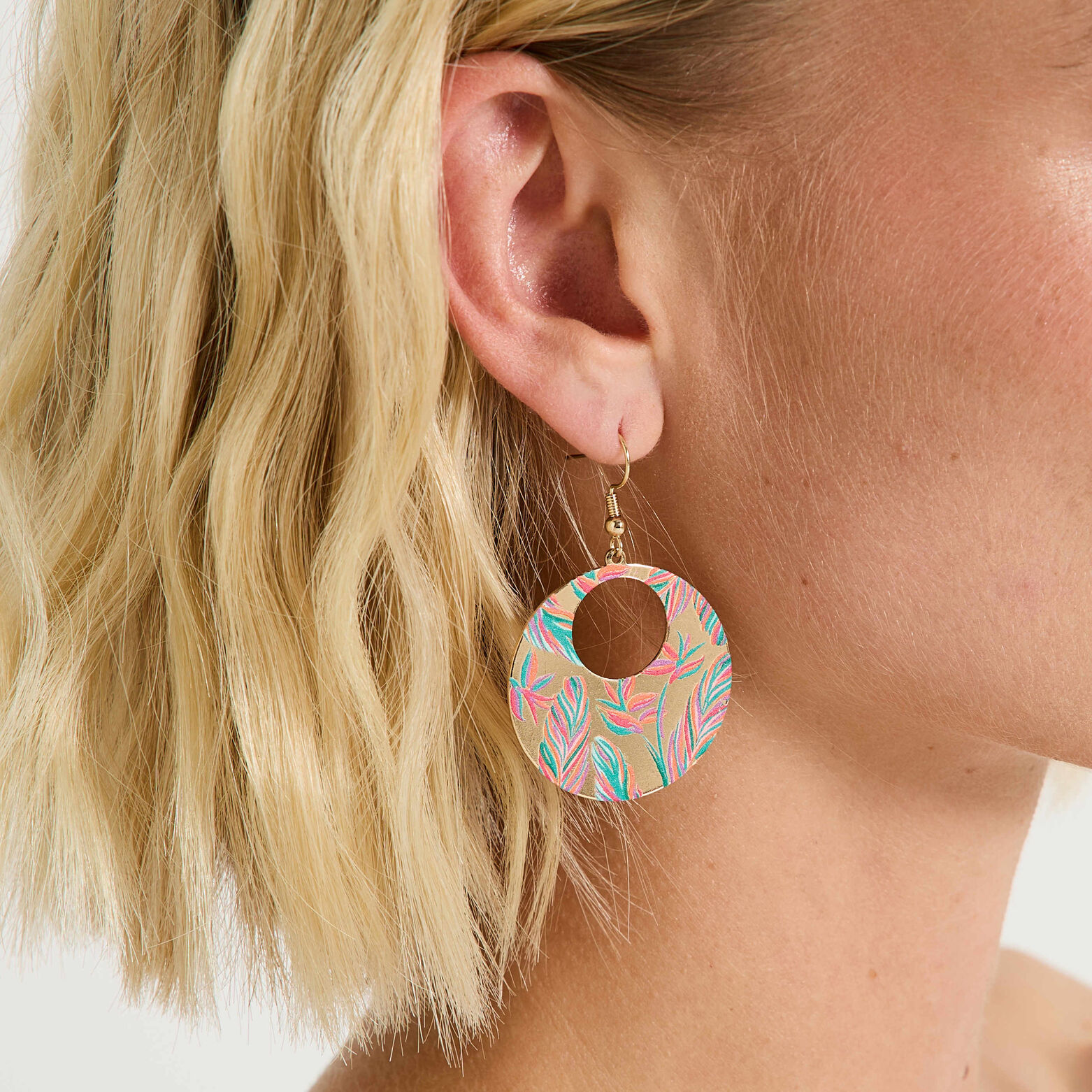 Boucles d'oreilles disques femme