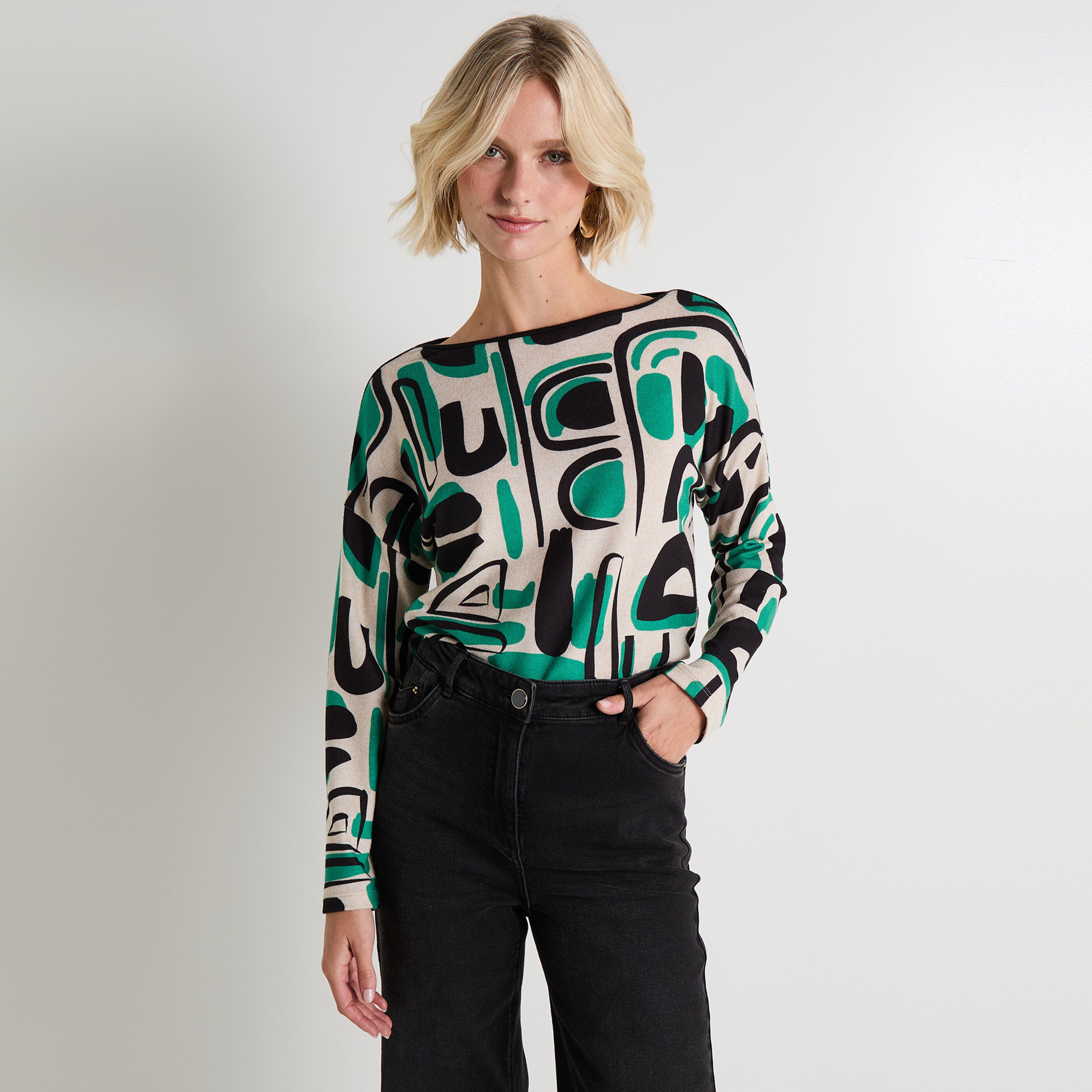 T-shirt col bateau femme