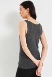 Débardeur maille cotelée lurex