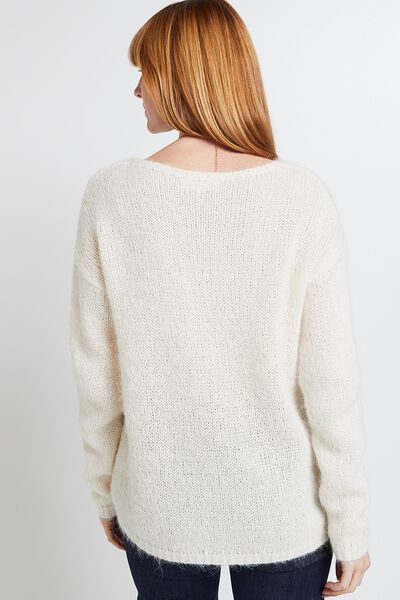 Pull loose col V femme